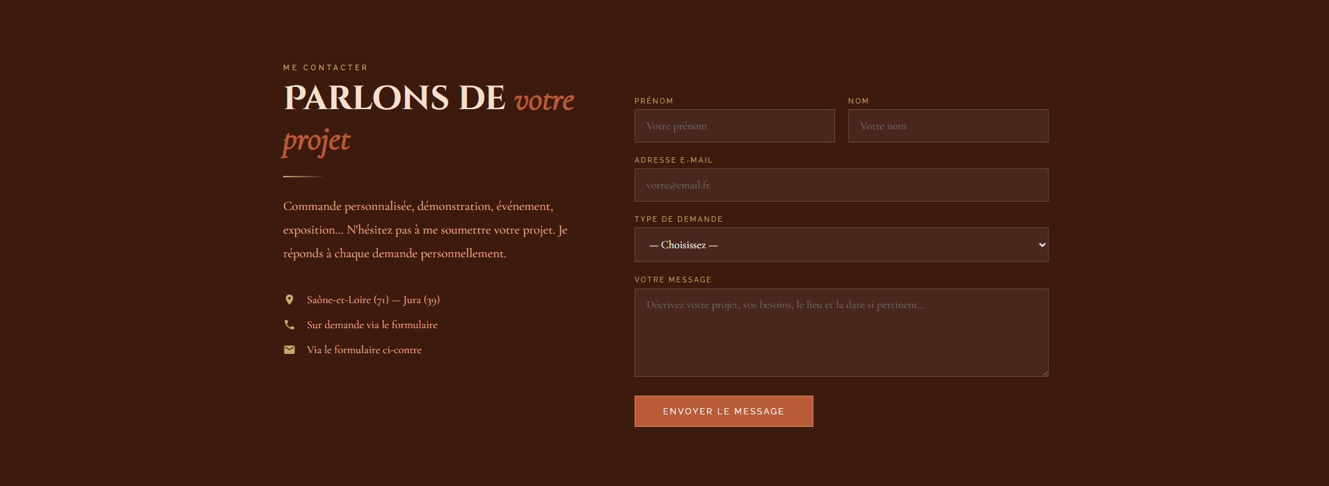 Formulaire de contact