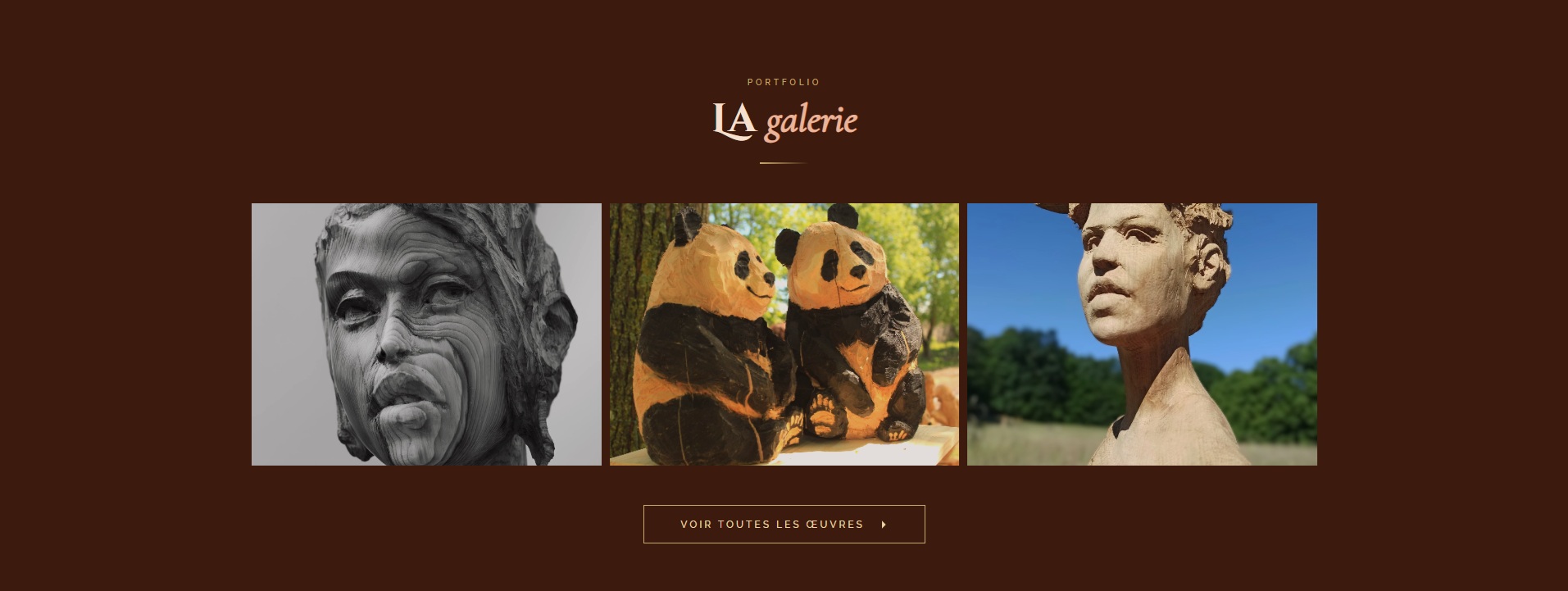 Galerie d'œuvres avec lightbox