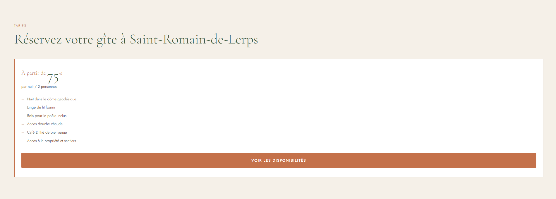 Offre tarifaire
